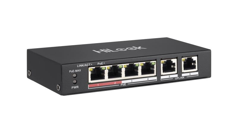 HiLook NS-0106P-35 4 Port Fast Ethernet Yönetilemez POE Switch