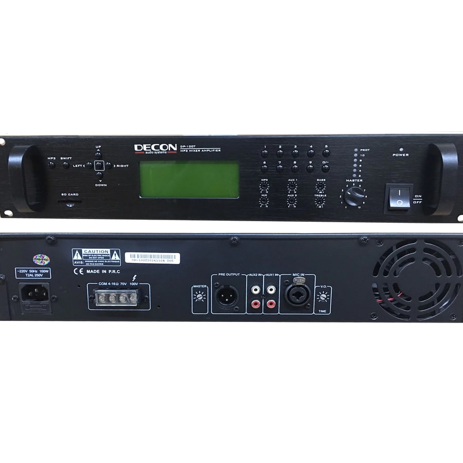 DP-100T - Zil Saati Özellikli Mixer Amfi