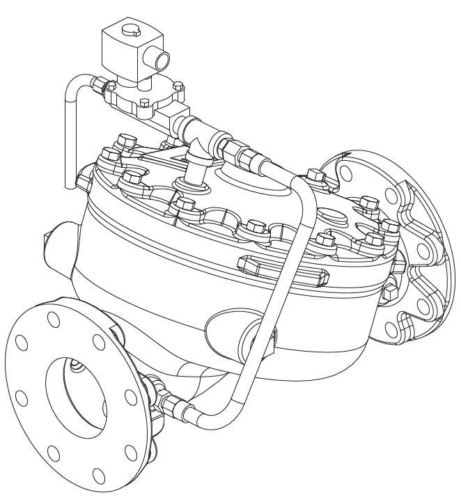 Viking 3" - 8" (DN80 - DN200) Horizontal Solenoid Operated Flow Control Valve