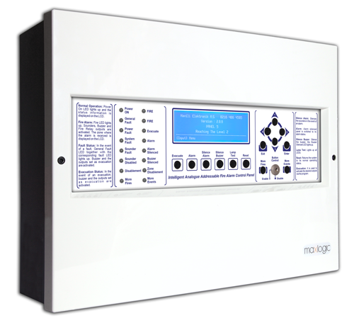 Mavili ML-1222 Smart Addressable Fire Alarm Control Panel, 2 Loops 254 Addresses, 64 Programmable Zones