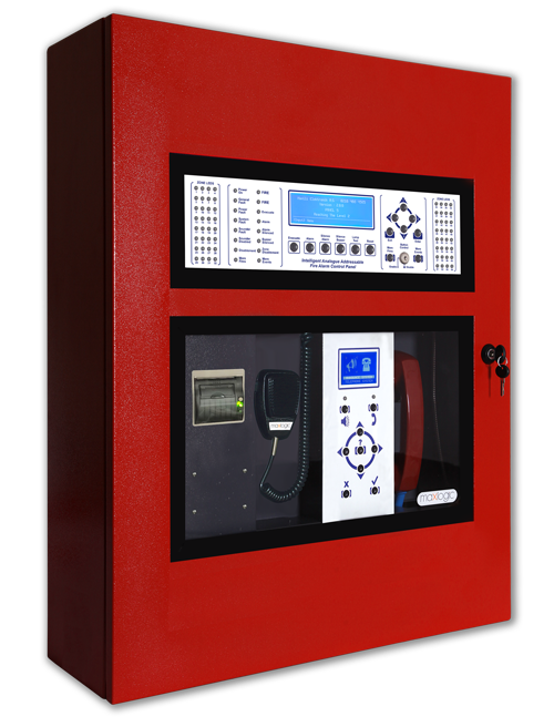 Mavili ML-1252.NPTA Network, Printer, Telephone and Public Address Module Equipped Addressable Fire Control Panel, 2 Loops, 254 Addresses