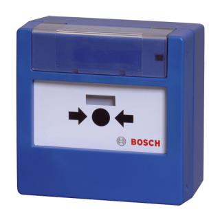 Bosch FMC-420RW-GSRBU Adreslenebilir Sıfırlanabilir Yangın İhbar Butonu, Sıva Üstü, İç Mekan, Mavi