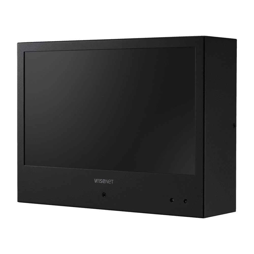 Hanwha 10" PoE+ Public View Monitor (Black) With 2…