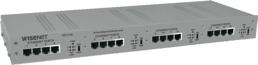 Hanwha 16 Channel Ethernet over Coax Extender With…