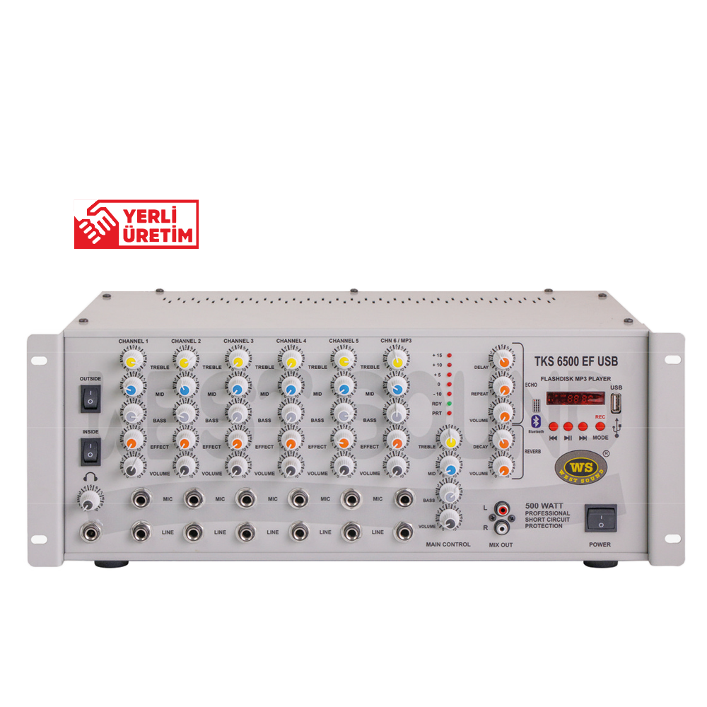 Westsound TKS 6300 EF USB / 6400 EF USB / 6500 EF USB Mixer Amplifier