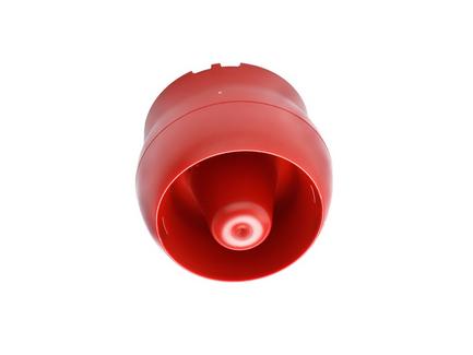 Detectomat DCWS-E-R Conventional Multi-Tone Siren, Red, Maximum 96 dB