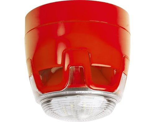 Esser CWSS-RR-S5 Red-Housed Audio and Light Alarm Device, Red Flash