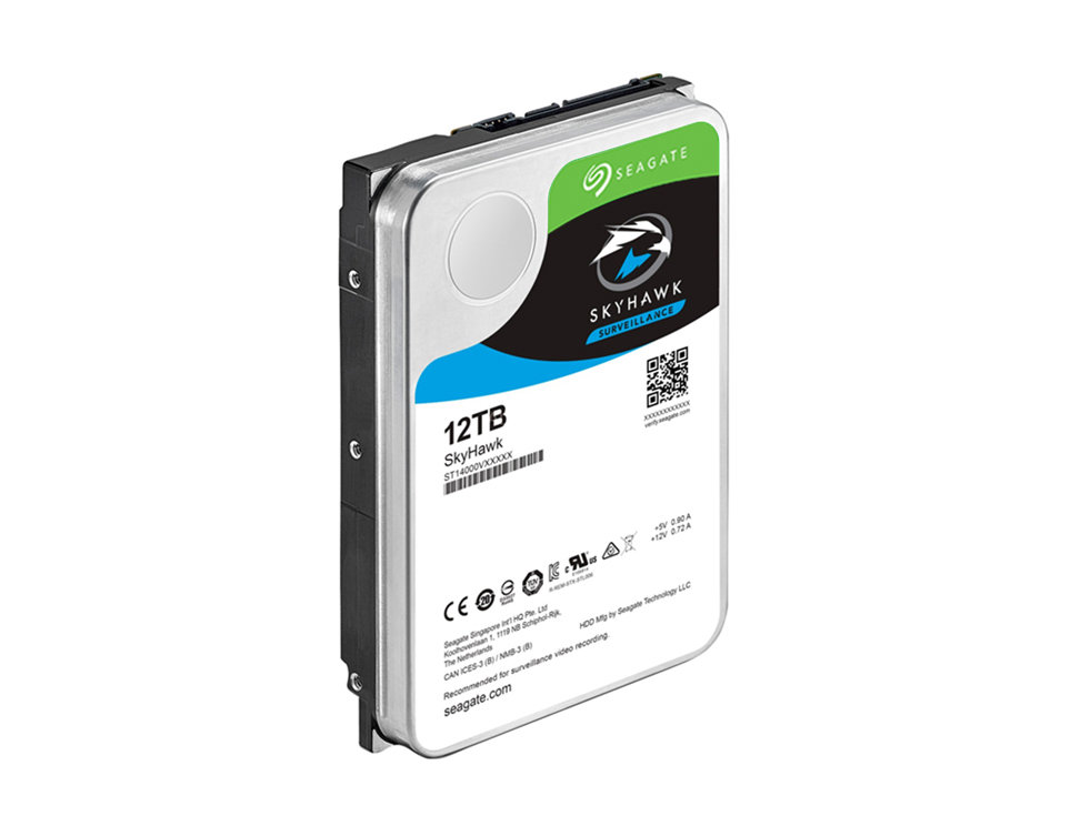 Seagate SKYHAWK 12TB 7200Rpm 3.5" Sata RV Sensör Güvenlik Diski ST12000VX0008