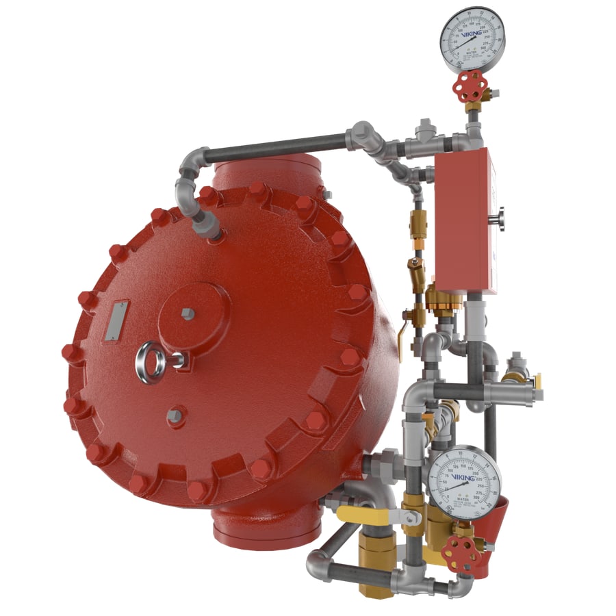 Viking 8" (DN200) Model F-1 Straight Through Deluge Valve Vertical Trim