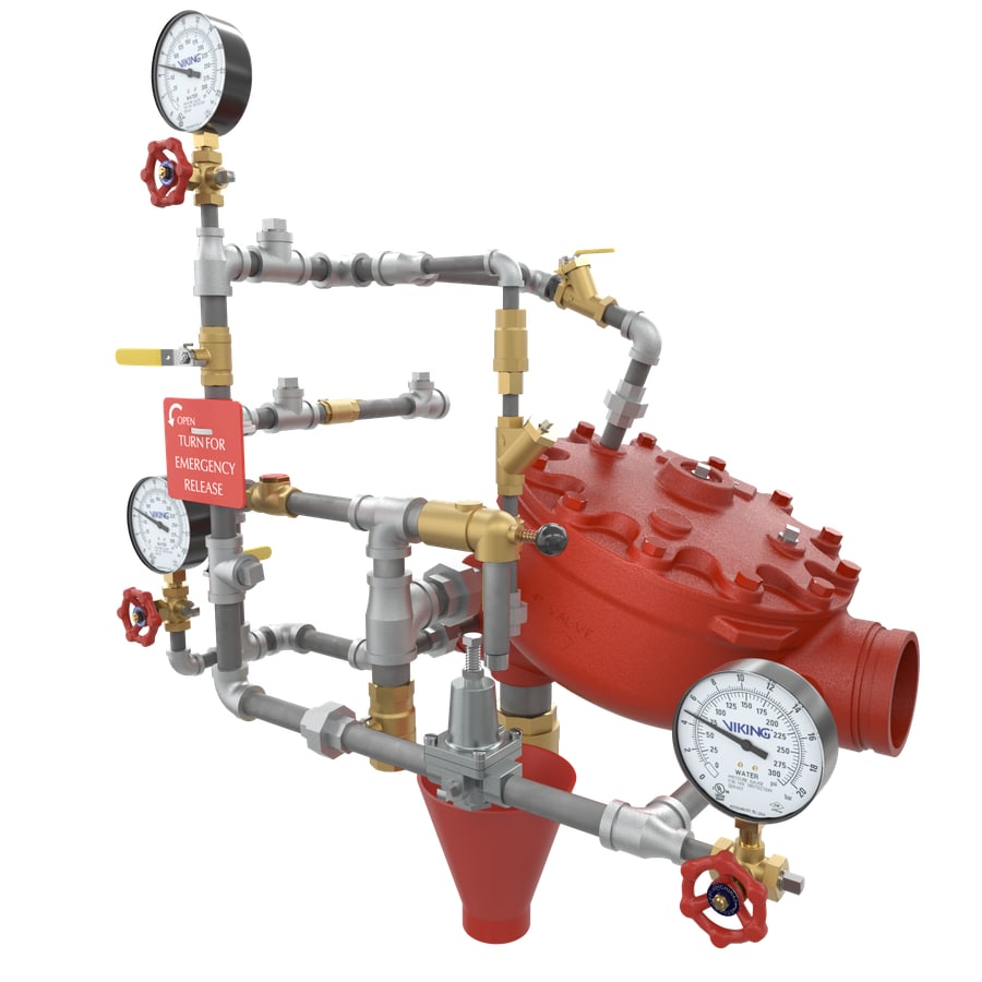 Viking Pilot Regulating Horizontal Trim (2024) for 4" (DN100) Model J Flow Control Valve