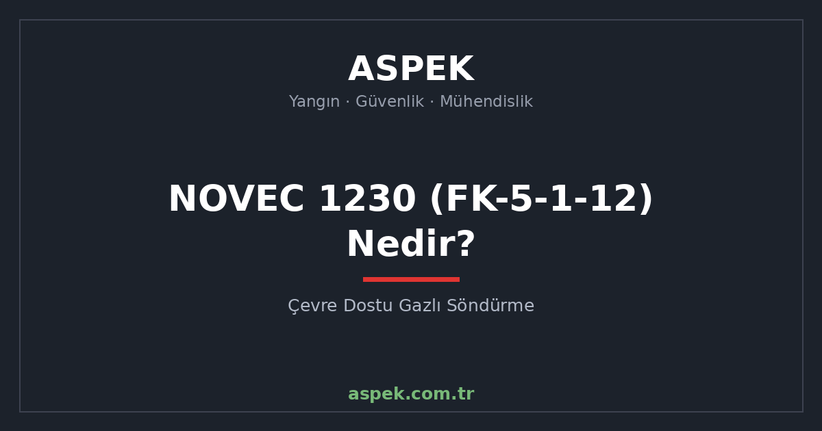 NOVEC 1230 (FK-5-1-12) Nedir? Çevre Dostu Gazlı Söndürme