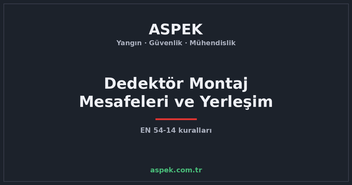 Yangın Dedektörü Montaj Mesafeleri ve Yerleşim Kuralları (EN 54-14)